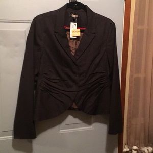NWT designer jacket with red stitching